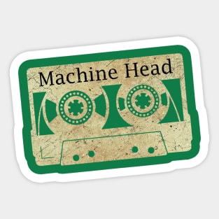 cassette tape vintage Machine Head, ElaCuteOfficeGirl Sticker